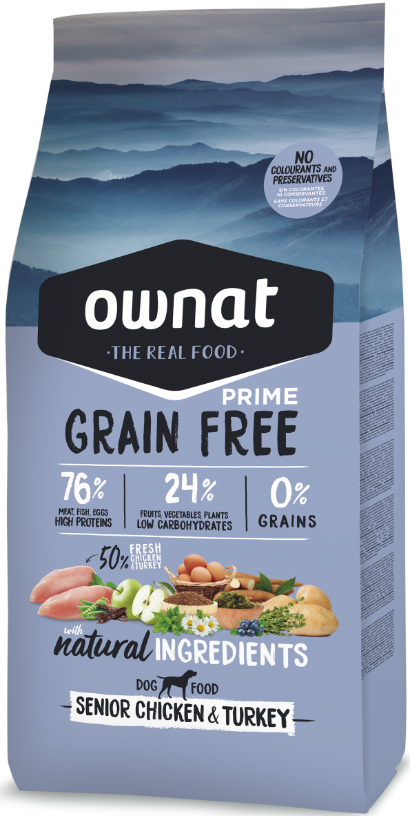 Ownat Grain Free Prime Senior Pollo y Pavo