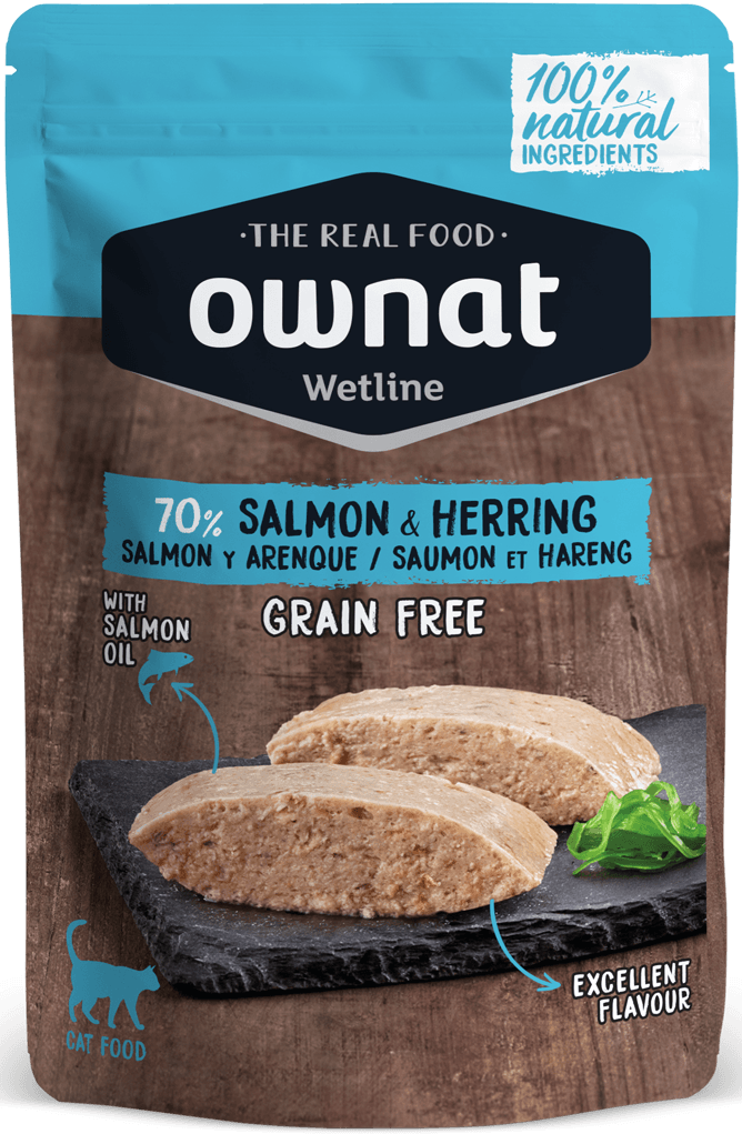 Ownat wetline gato salmón y arenque 85 gr
